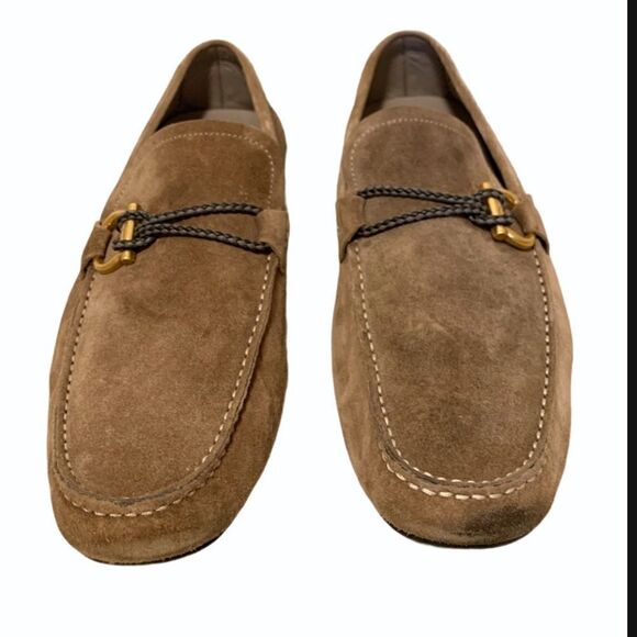 ❤️SOLD❤️Salvatore Ferragamo Front 4 Suede Driver Loafers - Picture 12 of 13